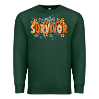 Sports Green I am a survivor orange ribbon Kidney Cancer Premium Sweatshirt - NancyCooperArtShop