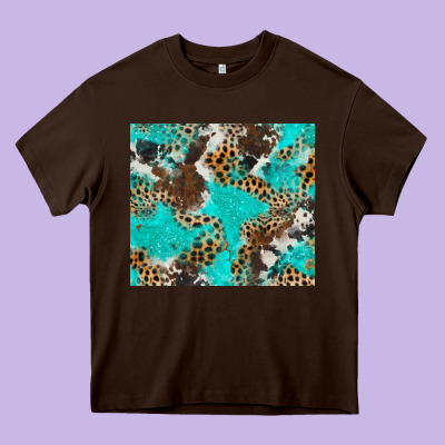 Cheetah Cowhide Tumbler Heavy Core Tee Designed By Barkaloodesign