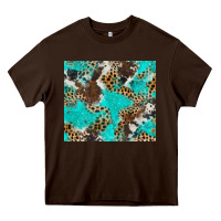 Chocolate Brown cheetah cowhide tumbler Heavy Core Tee - BarkalooDesign