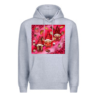 Heather Grey gnomies with food elements tumbler hjf Premium Hoodie - HowdyJamesFarm