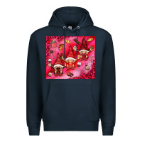 Navy gnomies with food elements tumbler hjf Premium Hoodie - HowdyJamesFarm