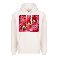 Pale Pink gnomies with food elements tumbler hjf Premium Hoodie - HowdyJamesFarm
