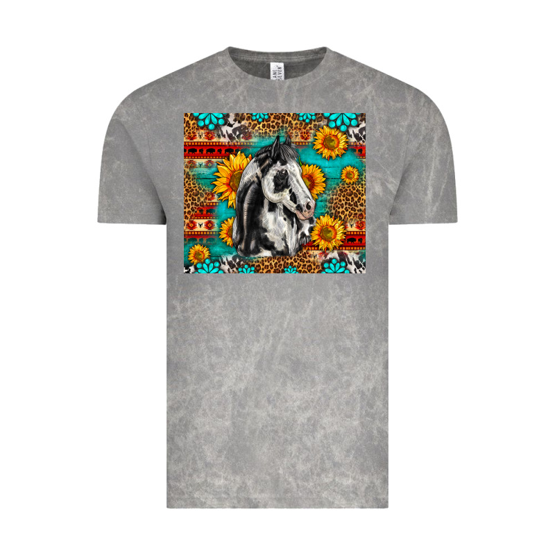 Aztec Sunflowers Horse Vintage Tee by LillyAllenDesigns | Teevron