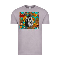 Vintage Zinc Aztec Sunflowers Horse Vintage Tee - LillyAllenDesigns