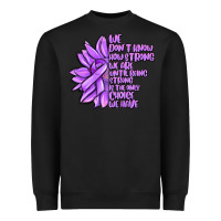 Black purple pancreatic cancer sunflower and cancer ribb Heavyweight Sweatshirt - MaliasSmallBusiness