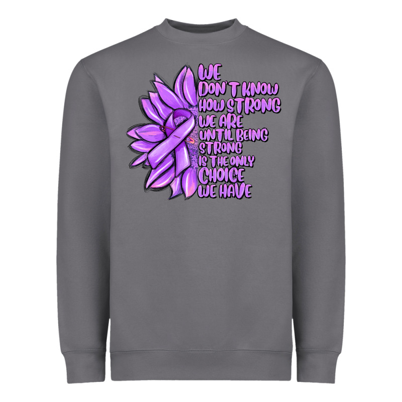 Purple Pancreatic Cancer Sunflower And Cancer Ribb Heavyweight Sweatshirt by MaliasSmallBusiness | Teevron