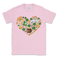 Bubblegum Pink st patricks  hearts Classic Tee - MaliasSmallBusiness