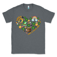 Charcoal Heather st patricks  hearts Classic Tee - MaliasSmallBusiness