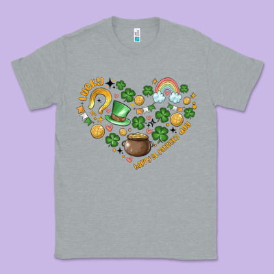 St Patricks  Hearts Classic Tee Designed By Maliassmallbusiness