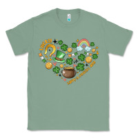 Sage st patricks  hearts Classic Tee - MaliasSmallBusiness