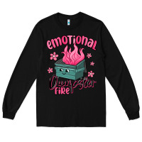 Black emotional dumpster fire Long Sleeve Tee - MaliasSmallBusiness