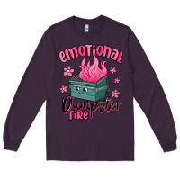 Plum emotional dumpster fire Long Sleeve Tee - MaliasSmallBusiness
