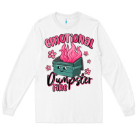 White emotional dumpster fire Long Sleeve Tee - MaliasSmallBusiness