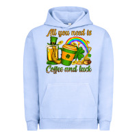 Pigment Grape Ice St. Patrick's All you need is coffee and luck Urban Hoodie - OliviaCreatesArt