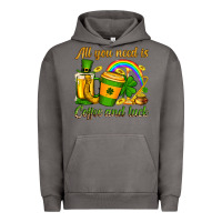 Pigment Tornado St. Patrick's All you need is coffee and luck Urban Hoodie - OliviaCreatesArt