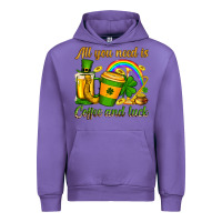 Tulip St. Patrick's All you need is coffee and luck Urban Hoodie - OliviaCreatesArt