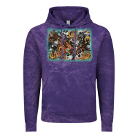 Cloud Purple bucking bronco rodeo revolver western background Vintage Hoodie - AdoDesignShop
