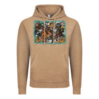 Vintage Coffee bucking bronco rodeo revolver western background Vintage Hoodie - AdoDesignShop