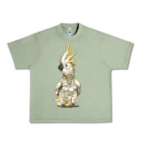 Oil Green Cockatoo Bird Urban Heavy Tee - LillyAllenDesigns