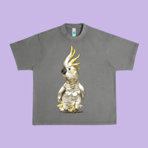 Cockatoo Bird Urban Heavy Tee Designed By Lillyallendesigns