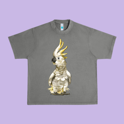Cockatoo Bird Urban Heavy Tee Designed By Lillyallendesigns