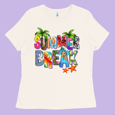 Summer Break Ladies Tee Designed By Zillion Design Studio