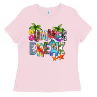 Bubblegum Pink summer break Ladies Tee - Zillion Design Studio