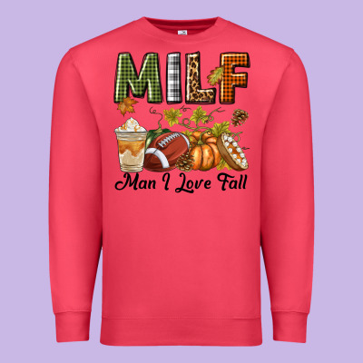 Milf Man I Love Fall Premium Sweatshirt Designed By Texasbilliewilder