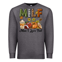 Charcoal Heather Milf Man I Love Fall Premium Sweatshirt - texasbilliewilder