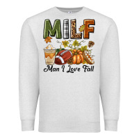 Oatmeal Heather Milf Man I Love Fall Premium Sweatshirt - texasbilliewilder