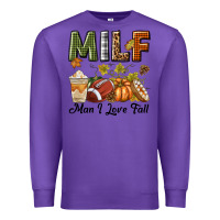 Purple Milf Man I Love Fall Premium Sweatshirt - texasbilliewilder