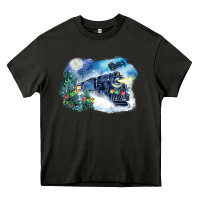 Asphalt polar express winter Heavy Core Tee - FaDigitalArtStudio