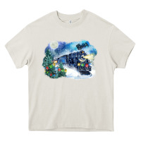 Cream polar express winter Heavy Core Tee - FaDigitalArtStudio