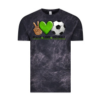 Cloud Black peace love soccer Vintage Tee - AdoDesignShop