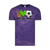 Cloud Purple peace love soccer Vintage Tee - AdoDesignShop