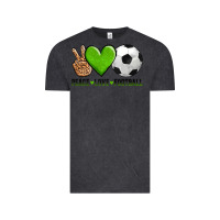 Vintage Black peace love soccer Vintage Tee - AdoDesignShop