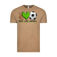 Vintage Coffee peace love soccer Vintage Tee - AdoDesignShop
