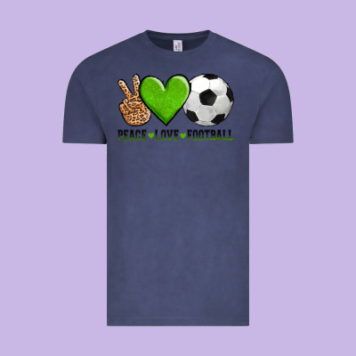 Peace Love Soccer Vintage Tee Designed By Adodesignshop