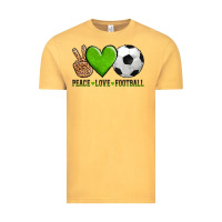 Vintage Mustard peace love soccer Vintage Tee - AdoDesignShop