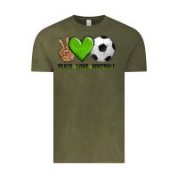 Vintage Olive peace love soccer Vintage Tee - AdoDesignShop