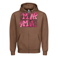 Chestnut Breast Cancer Awareness mama Zipper Hoodie - LillyAllenDesigns