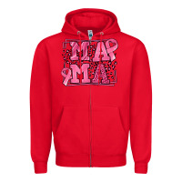 Red Breast Cancer Awareness mama Zipper Hoodie - LillyAllenDesigns