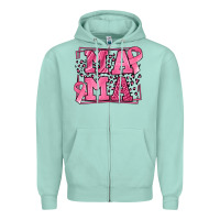 Seafoam Breast Cancer Awareness mama Zipper Hoodie - LillyAllenDesigns