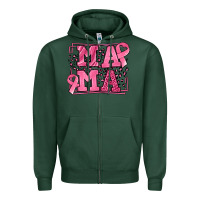 Sports Green Breast Cancer Awareness mama Zipper Hoodie - LillyAllenDesigns