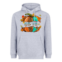Heather Grey pumpkin hello fall Heavyweight Hoodie - NancyCooperArtShop