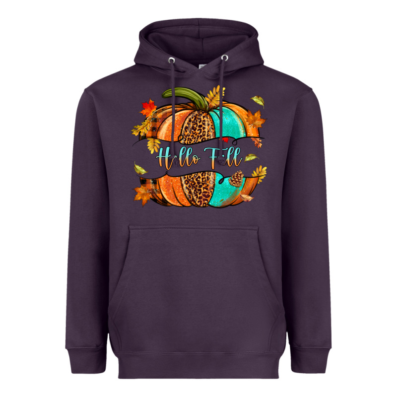 Pumpkin Hello Fall Heavyweight Hoodie by NancyCooperArtShop | Teevron