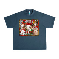 Midnight Navy merry christmas goats Urban Heavy Tee - Jasminsmagicworld