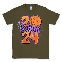 Army Green senior 2024 basketball Classic Tee - MaliasSmallBusiness