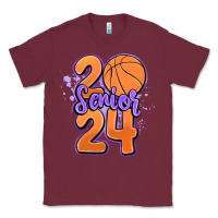 Burgundy senior 2024 basketball Classic Tee - MaliasSmallBusiness