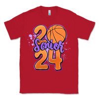 Red senior 2024 basketball Classic Tee - MaliasSmallBusiness